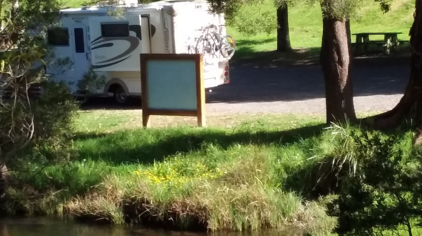 Campervan with Bikers camping overnight in the car park west of Brisbane Bridge